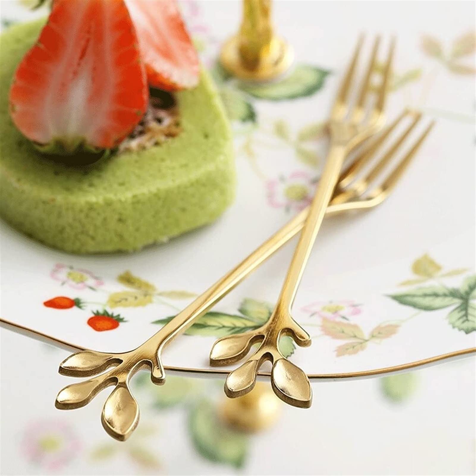 Cucharas De Mesa Conjunto de cubiertos cuchara tenedor acero inoxidable tarro almacenamiento cerámica, for hotel/postre pasada frutas Sopa Antigoteo Servir(6 spoons+storage can)