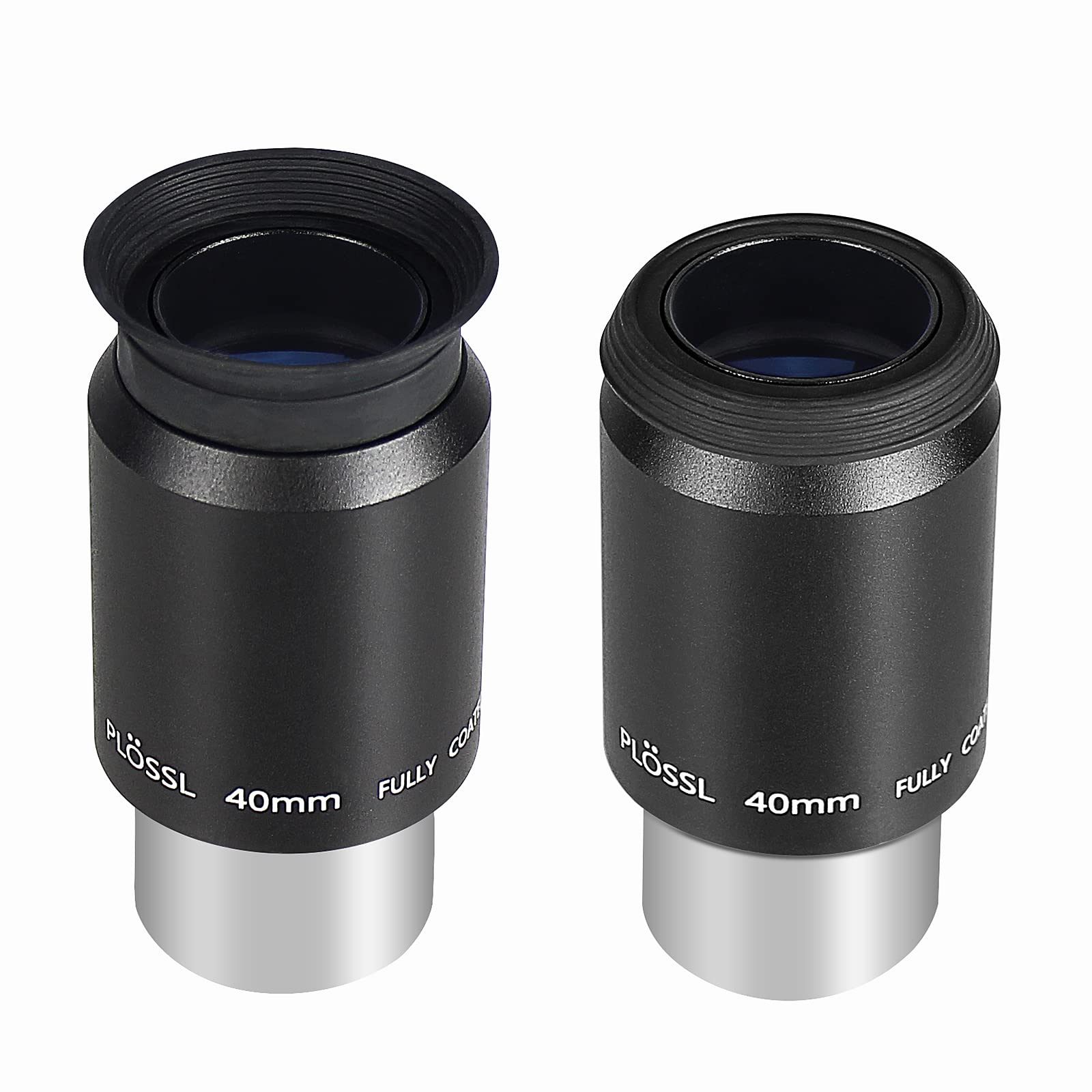 SOLOMARK Télescope 1,25 pouces Super Plossl Oculaire 40 mm Design Plossl 4 éléments filetés pour filtres d'astronomie standard de 1,25 pouces