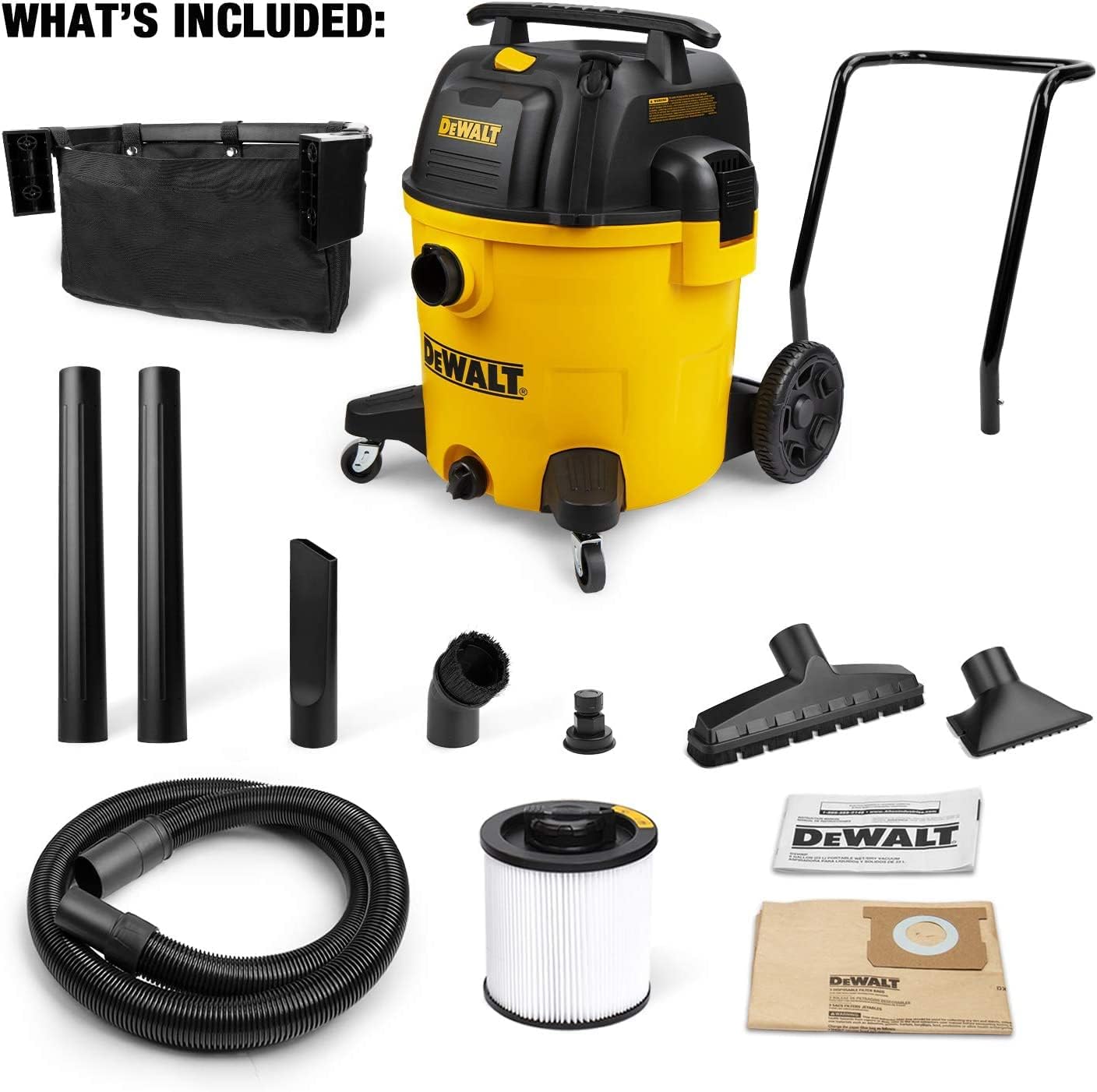 DEWALT 14 Gallon Wet/Dry Shop Vacuum - 6 Peak HP Cart Style With Blower Function DXV14P