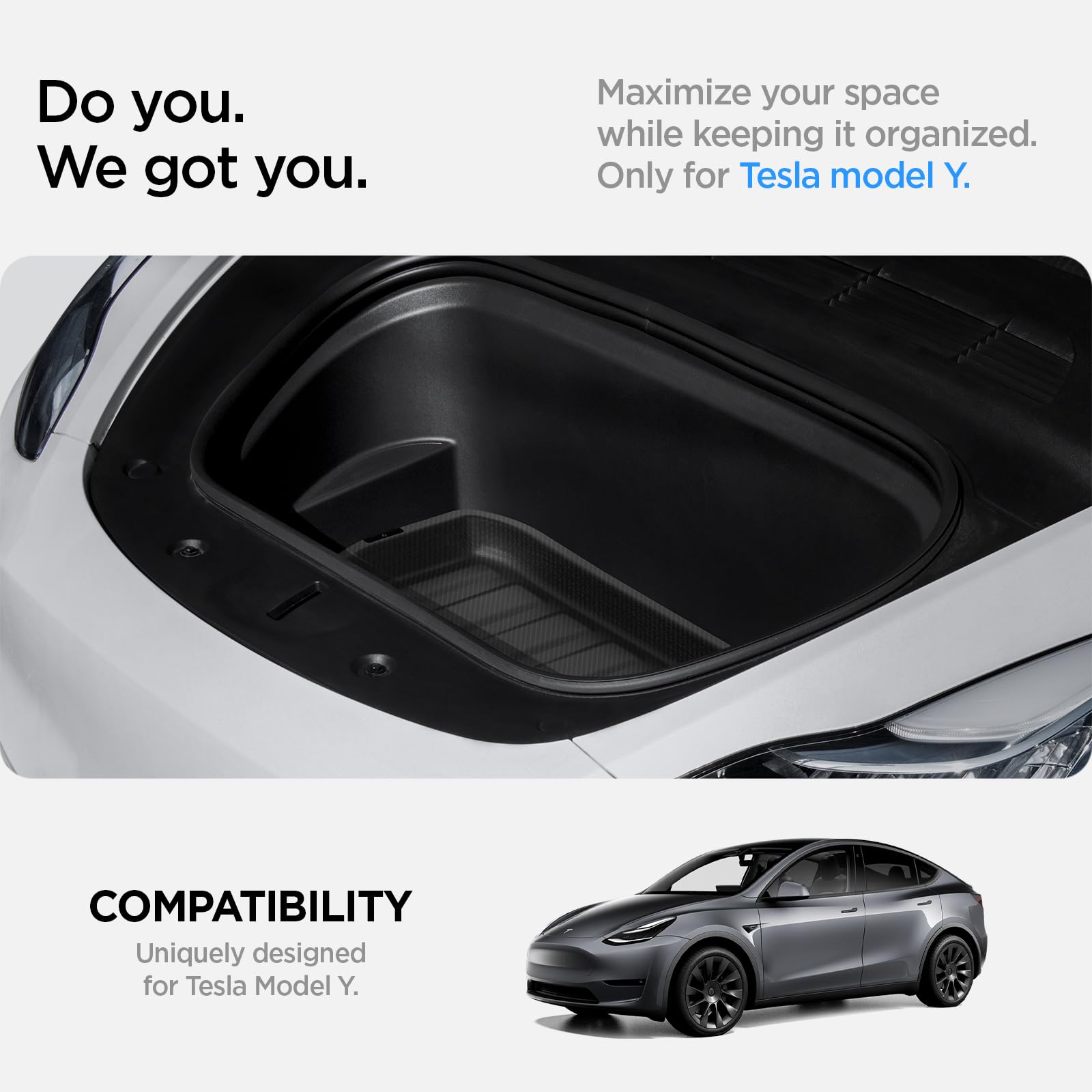 Kofferbakmat Voor Tesla Model Y SUV  08.2021-2025  - Mat Voor In De Kofferbak Aristar Guardliner Voorbagageruimte