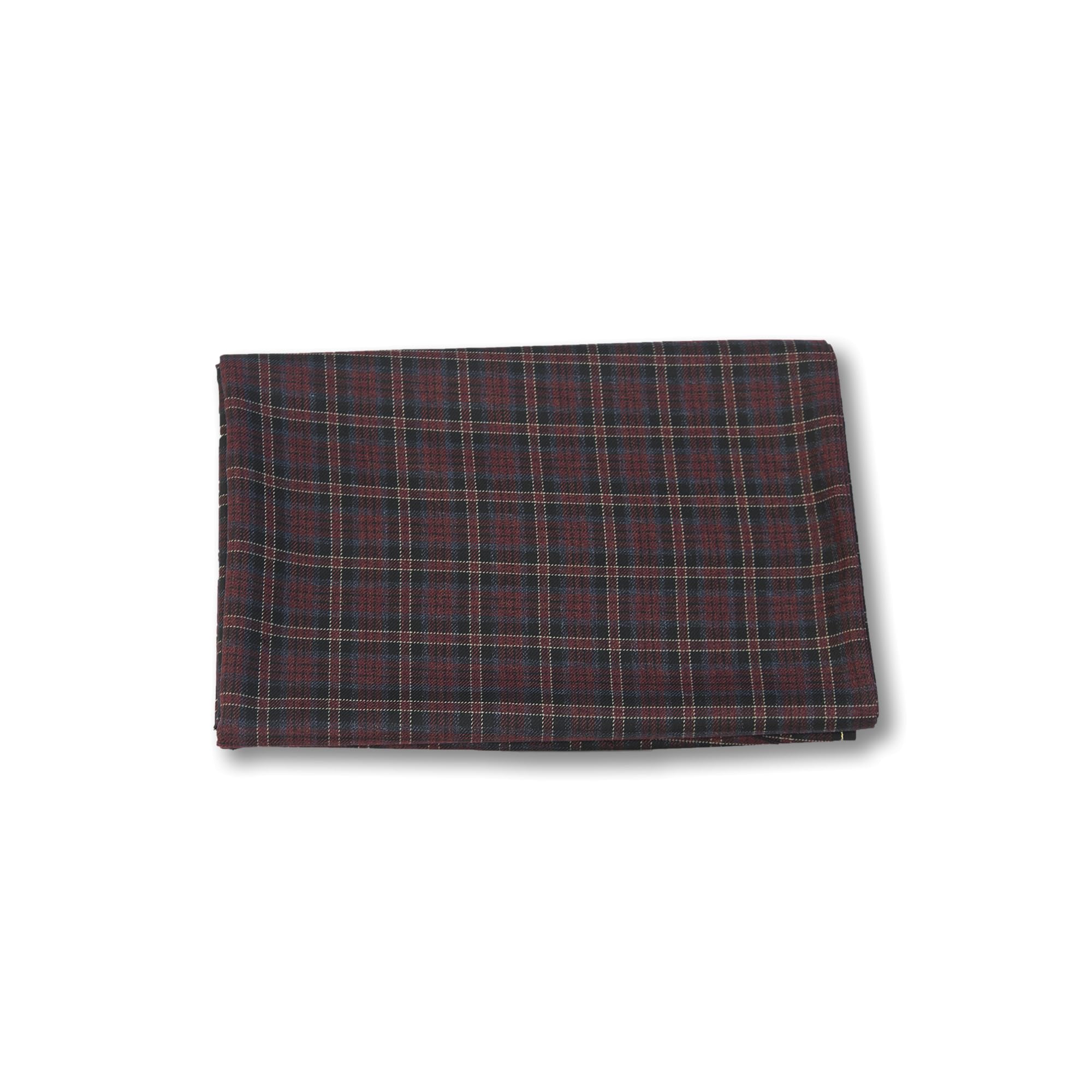 ruby fabrics linings Mens Unstitched Maroon Checkered Blazer Coat Pant Fabric For 3-Piece Suit(3 Meter Fabric)-picture-16