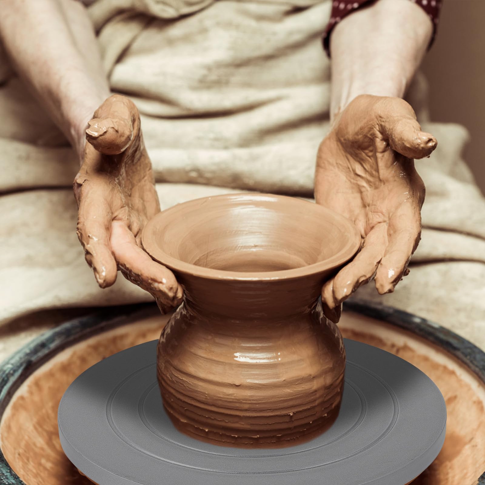 Gadpiparty Présentoir à Gâteaux Tournant en Plastique Acier, Base Stable