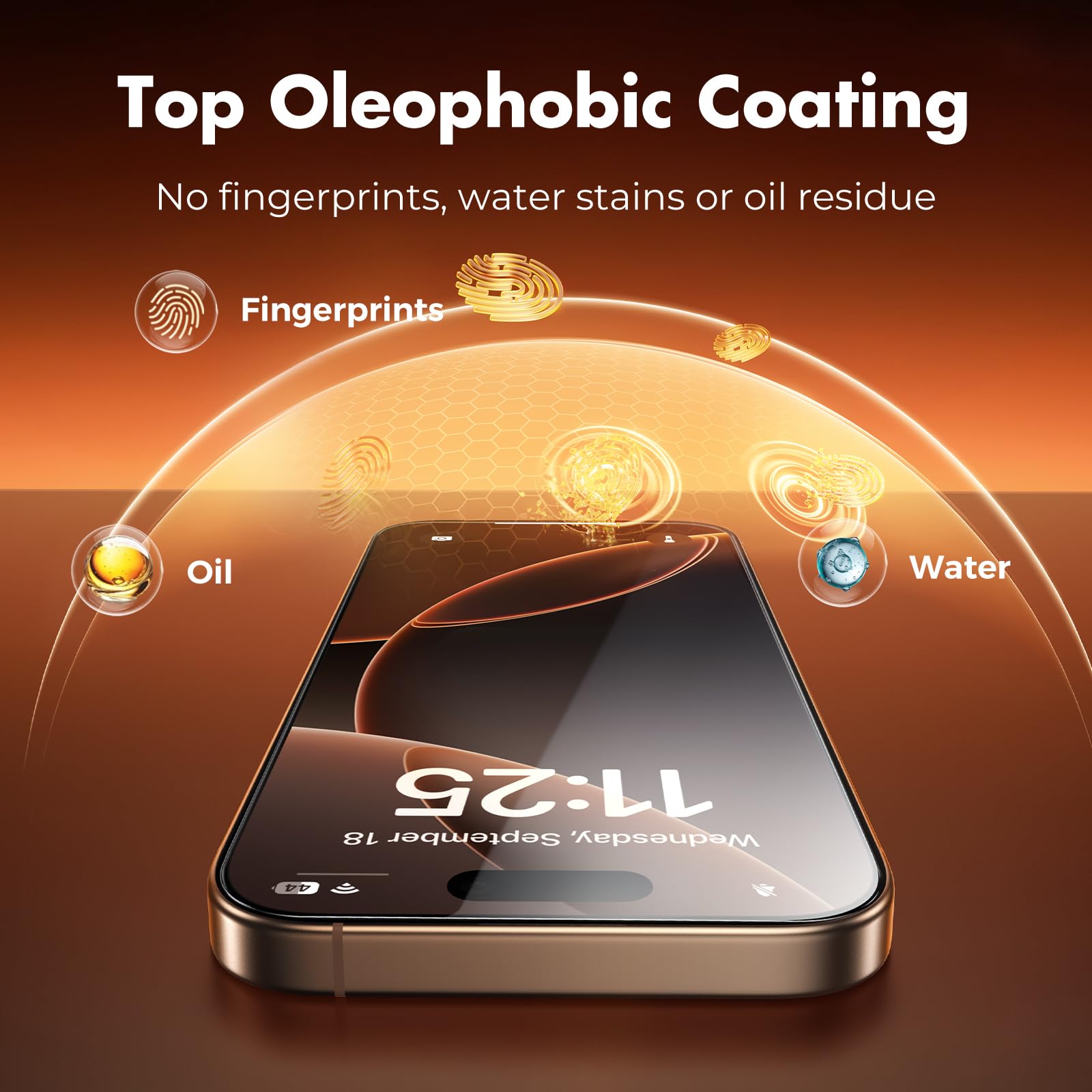 UNBREAKcable Pellicola Protettiva per iPhone 16 Pro 6,3 Pollici, Vetro Temperato HD Doppio Anti-Rottura, Copertura Completa, Durezza 9H, Cornice di Installazione Facile - Pacco da 3