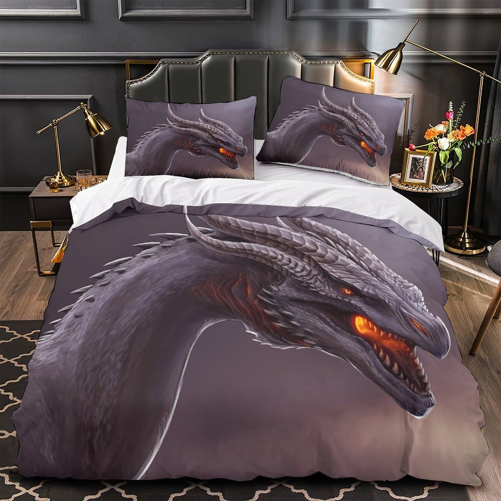 Housse de couette dauphin 3D King parure de lit moderne océan