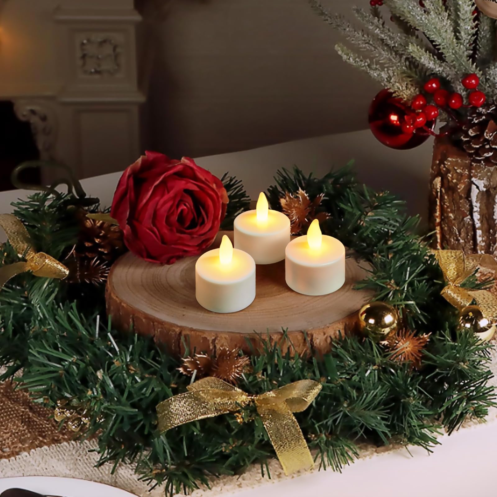 Wiederaufladbare Teelichter mit Fernbedienung, LED-Kerzen, flackernde, flammenlose Teelichter, Kerzen, batteriebetriebene Kerzen für Zuhause, Restaurant, Hotel, Party, Halloween-Dekorationen, 12 Stück