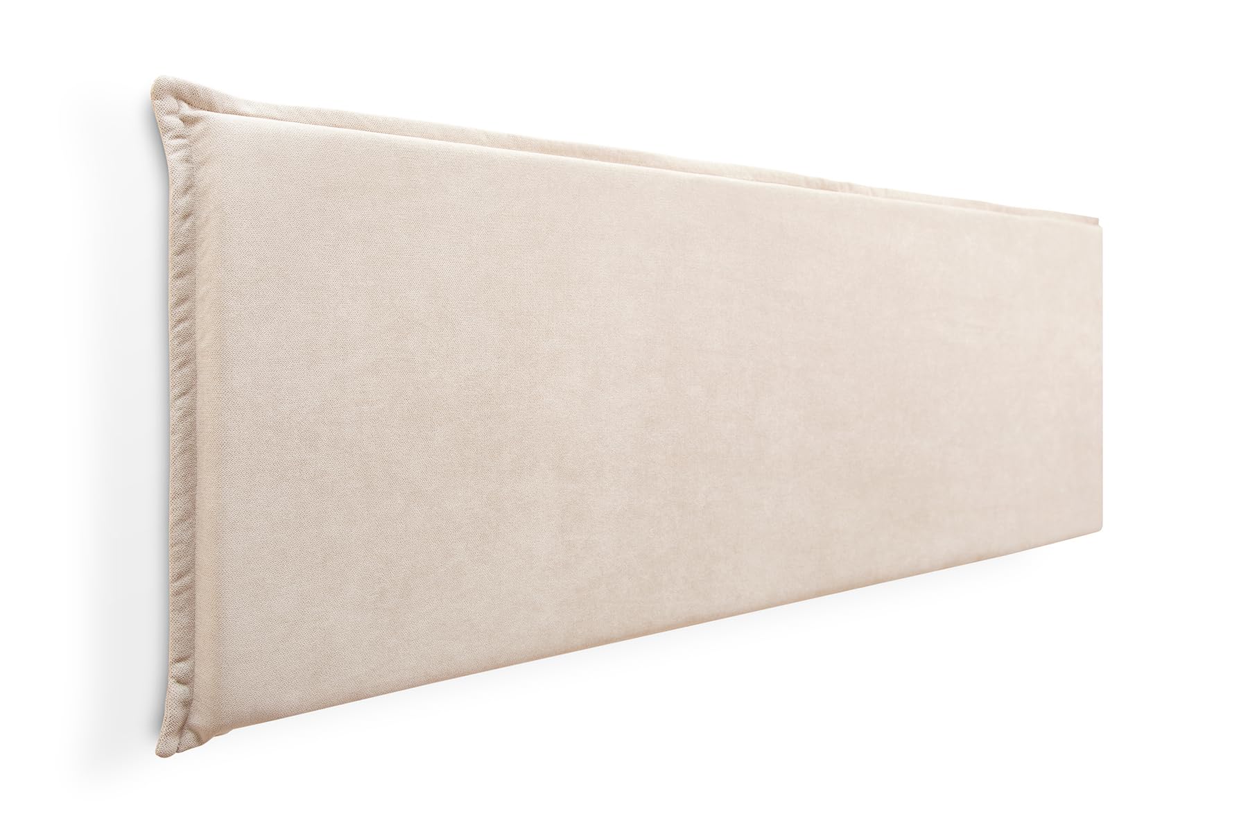 SUENOSZZZ-ESPECIALISTAS DEL DESCANSO Cabecero de Espuma Jazmin Foam Liso con Ribete, Desenfundable, para Camas de 135 (149 x 52 cm) Tela Beige