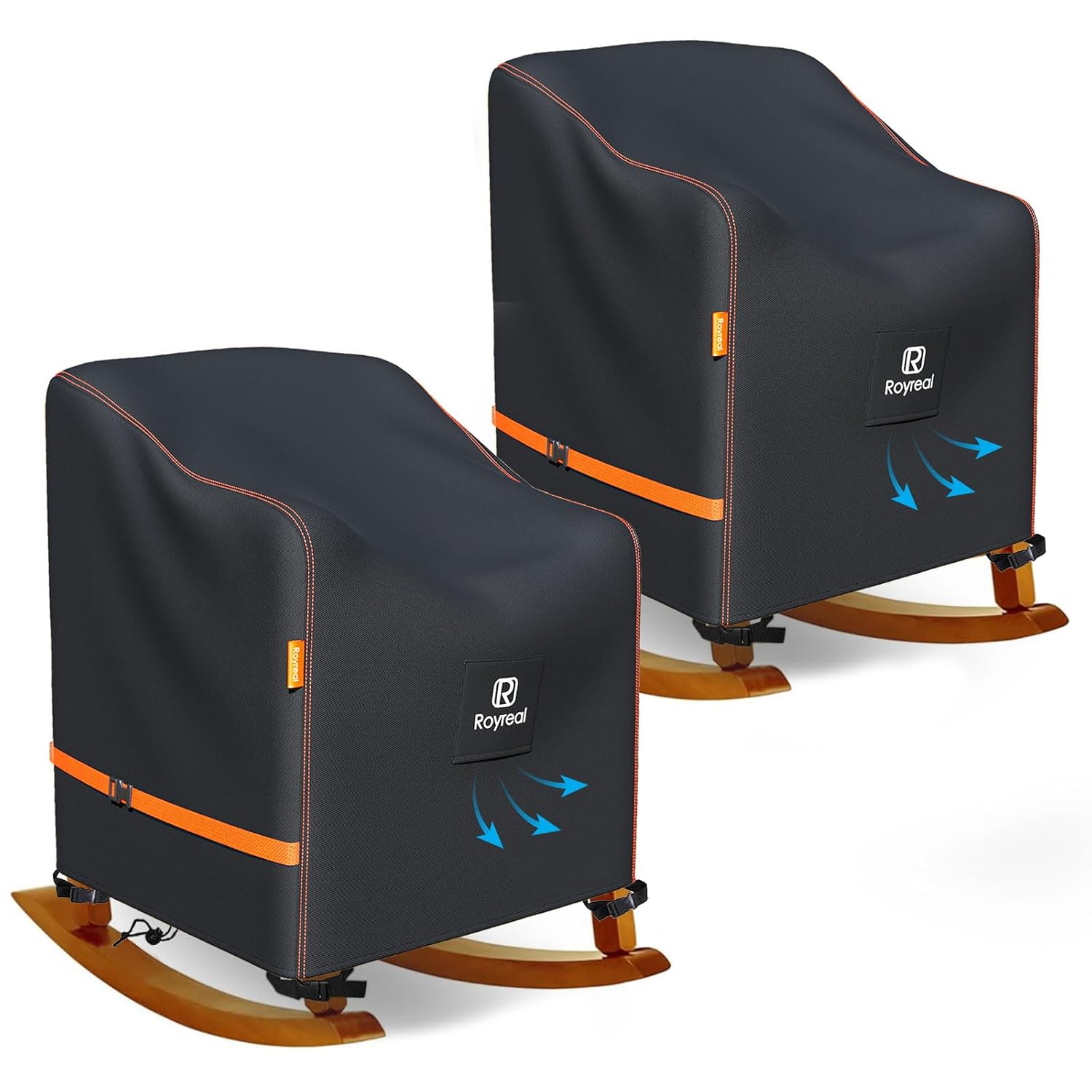 Patio Chair Covers Outdoor Waterproof Furniture Adirondack Chair Covers,Rocking Chair Cover Outdoor Swivel Chair Covers(2Pack 26" W*32.5" D*43" H)