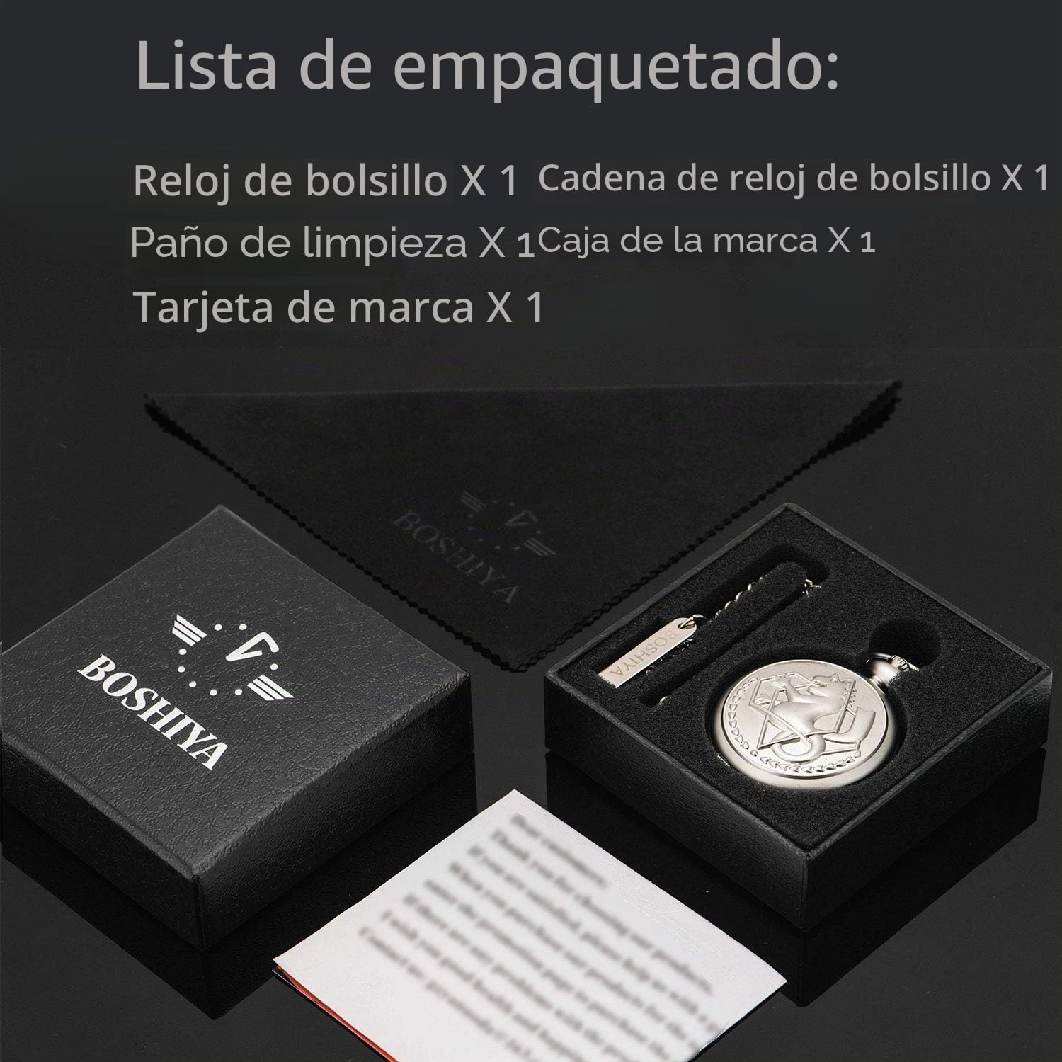 BOSHIYA Fullmetal Alchemist - Reloj de Bolsillo con Caja de Cadena para Accesorios de Cosplay, mercancía de Anime
