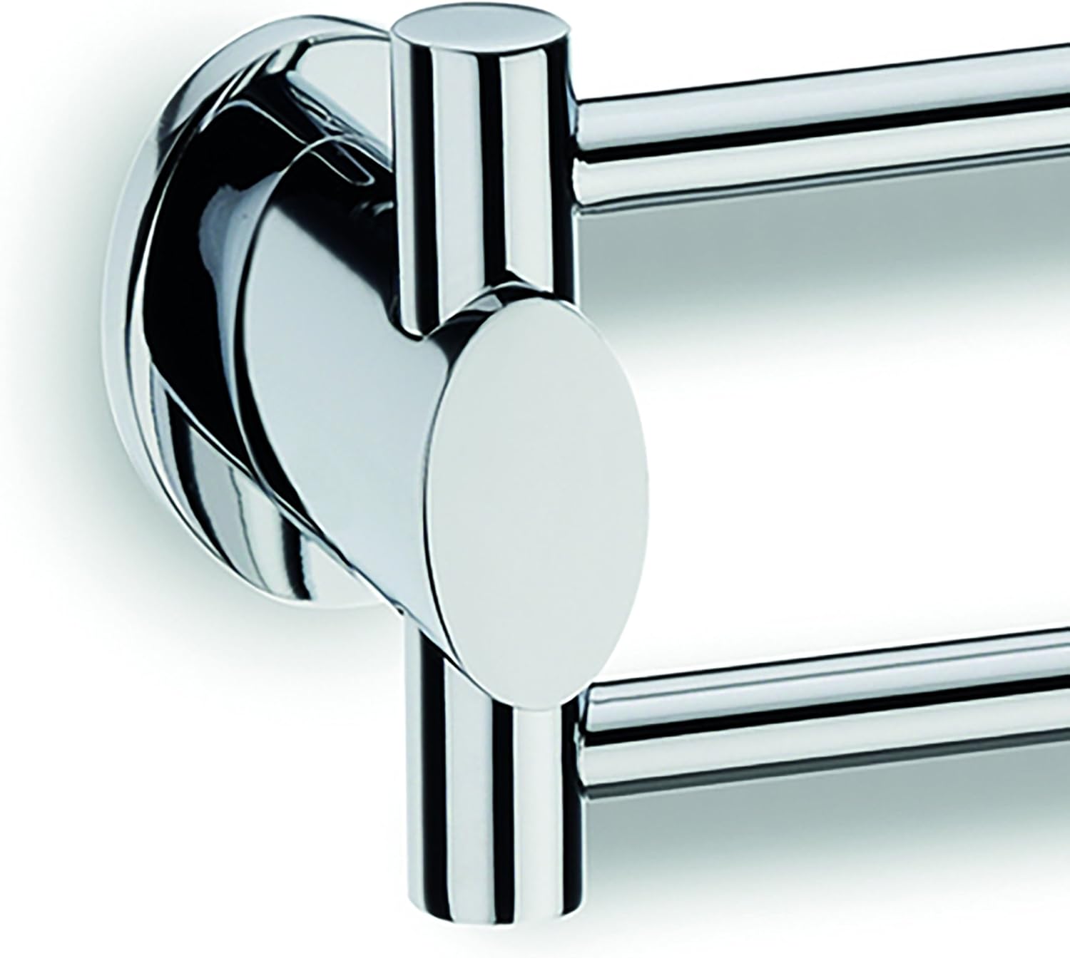 kela Towel holder Makira of Brass in Silver, 7.5 x 7.5 x 41.5 cm