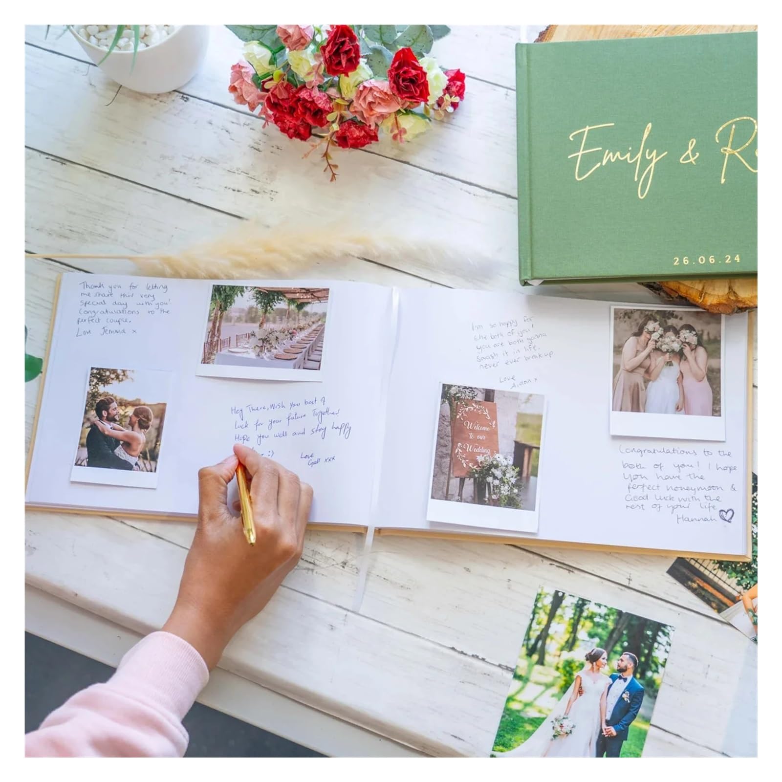 Libro Firmas Boda Álbum de Recuerdos Aniversario Boda