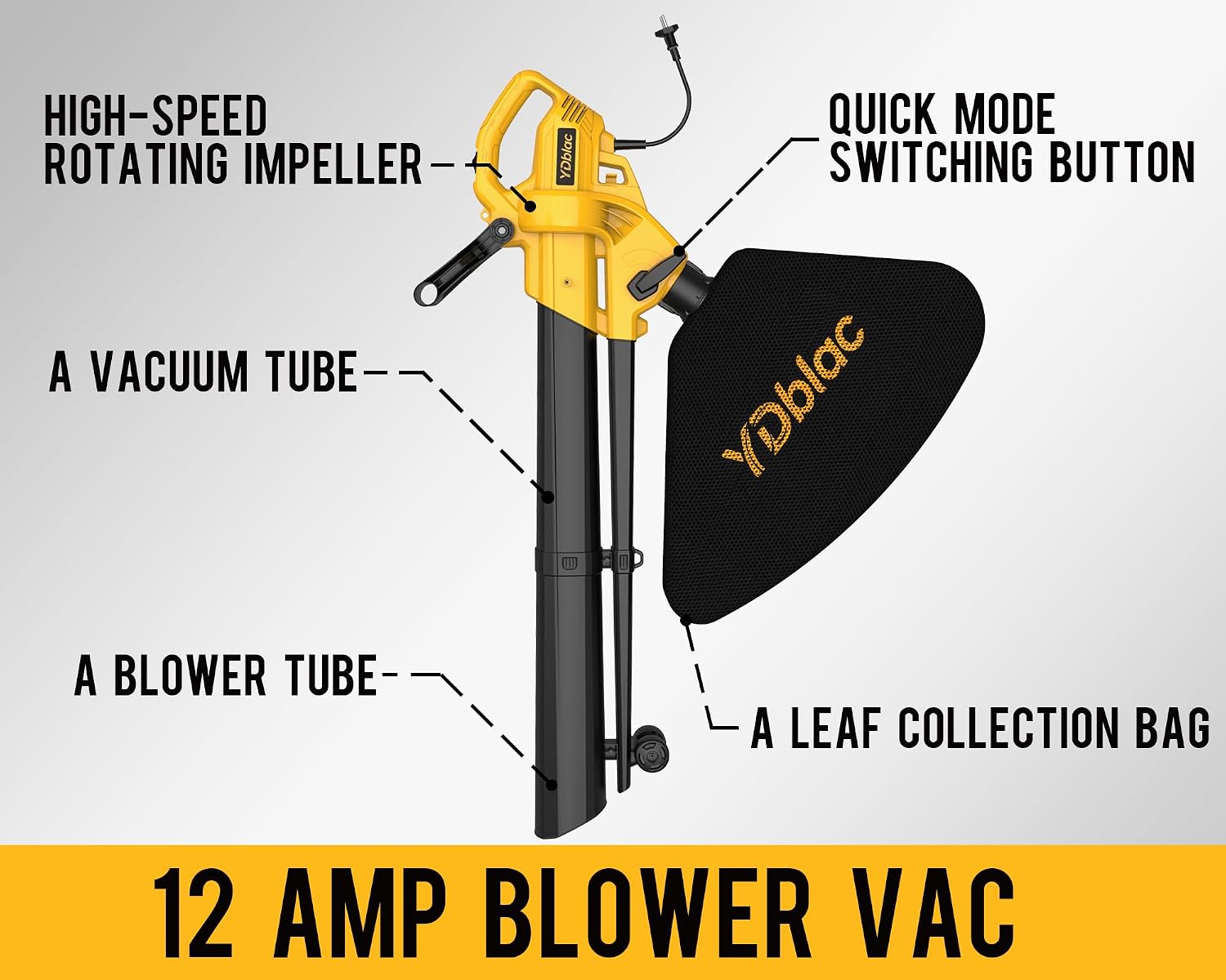 3-in-1 Corded Electric Leaf Blower Vacuum Mulcher photo 6