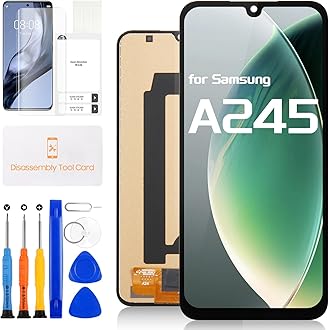 Screen Replacement for Samsung Galaxy A24 4G LCD Display for Samsung A24 A245 SM-A245F,SM-A245M Digitizer Touch Screen Assembly with Repair Kits(Black,6.5 inch)