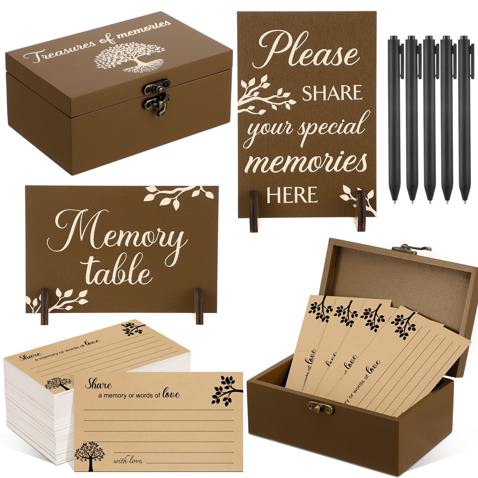 Gilprop 112 Pcs Share a Memory Cards for Celebration of Life, Tree