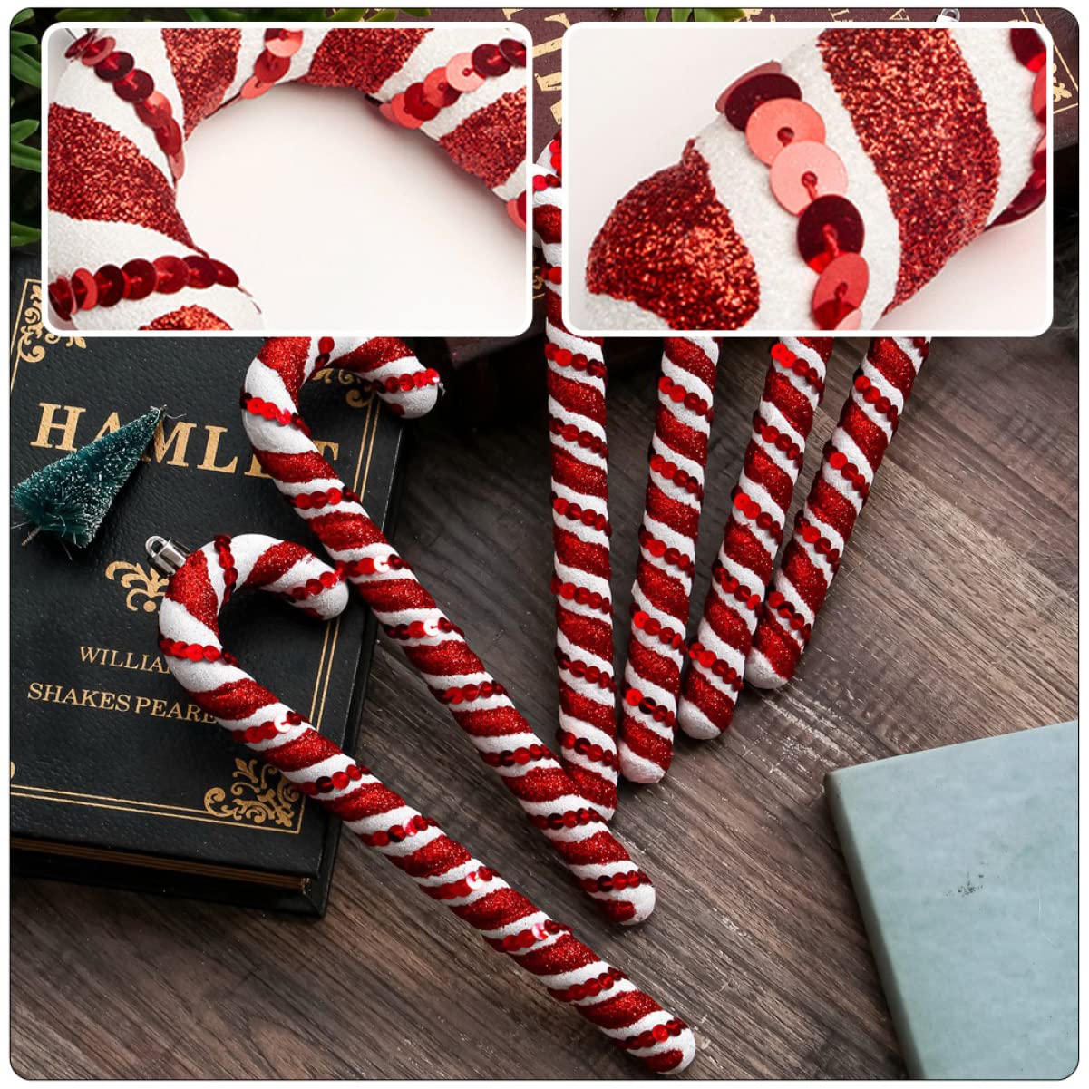 PRETYZOOM 3 Juegos Adornos para Árbol De Navidad Adornos De Guirnaldas De Jengibre Pegatinas Soporte para Decoraciones De Nieve De Navidad Decoración Navideña 6 Piezas * 3