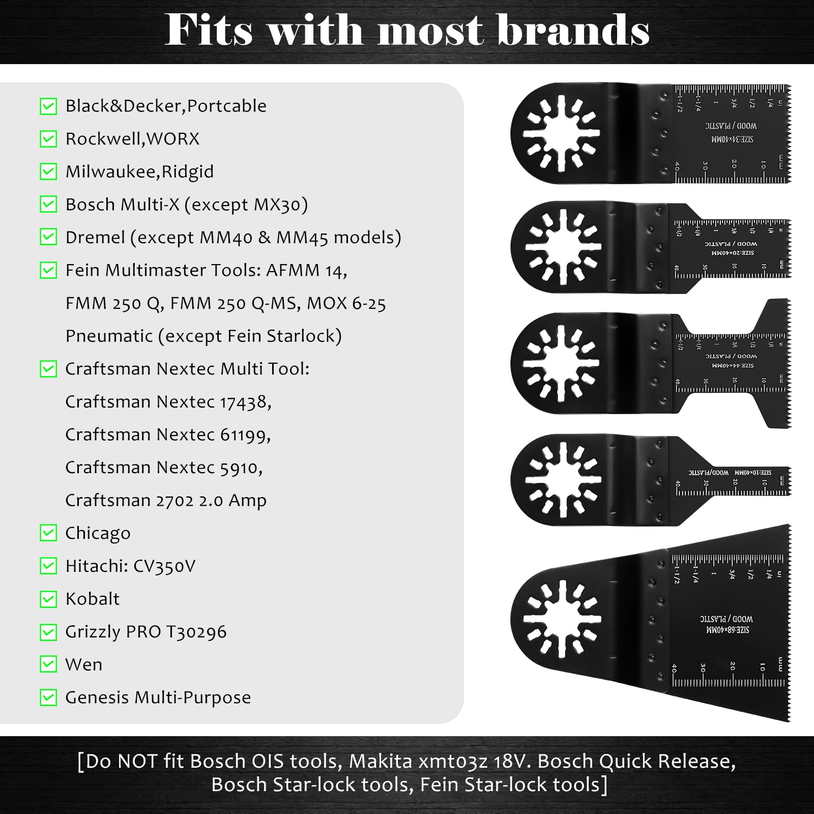 32pcs Cuchillas Multiherramienta, MXTIMWAN Hojas de Sierra Multiherramienta Oscilante, Accesorios Multiherramienta Universal Compatible con Fein Multimaster, Black&Decker, Ryobi, Milwaukee, Worx