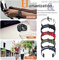 Vista 6 de Miimall Compatible con Forerunner 965 Band, 0.866 in Correa ajustable de silicona suave de repuesto para reloj deportivo Garmin Forerunner 965/965