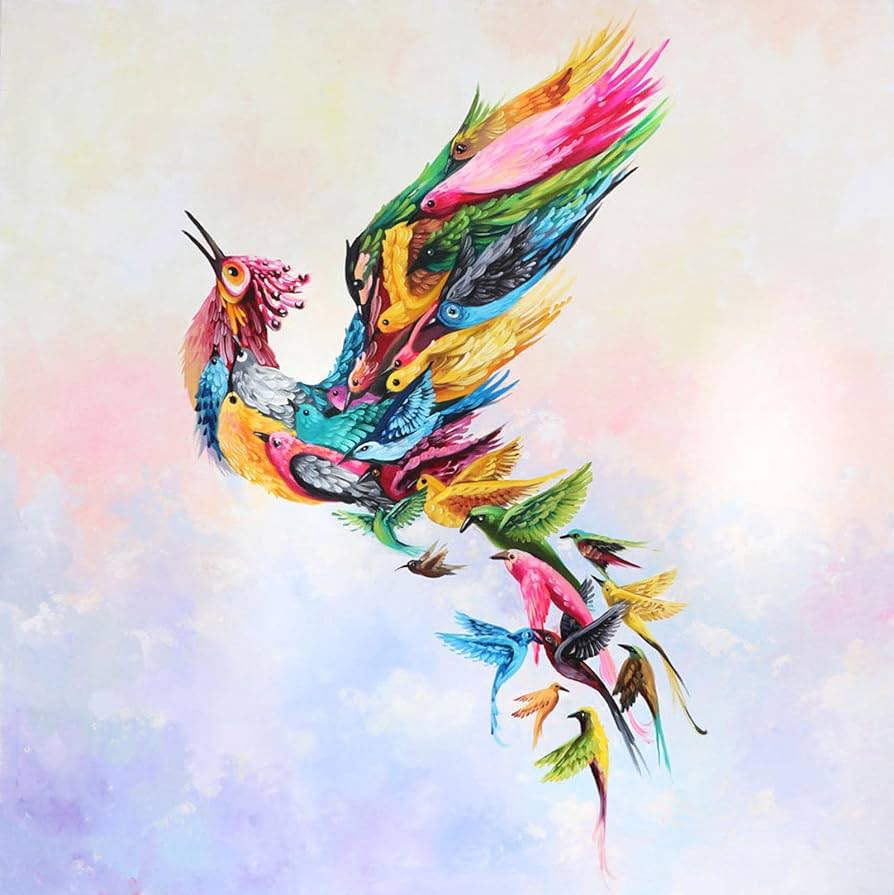 Amazon.co.jp: フェニックスの壁の装飾シームルグ鳥 ポスター ヴォーグ