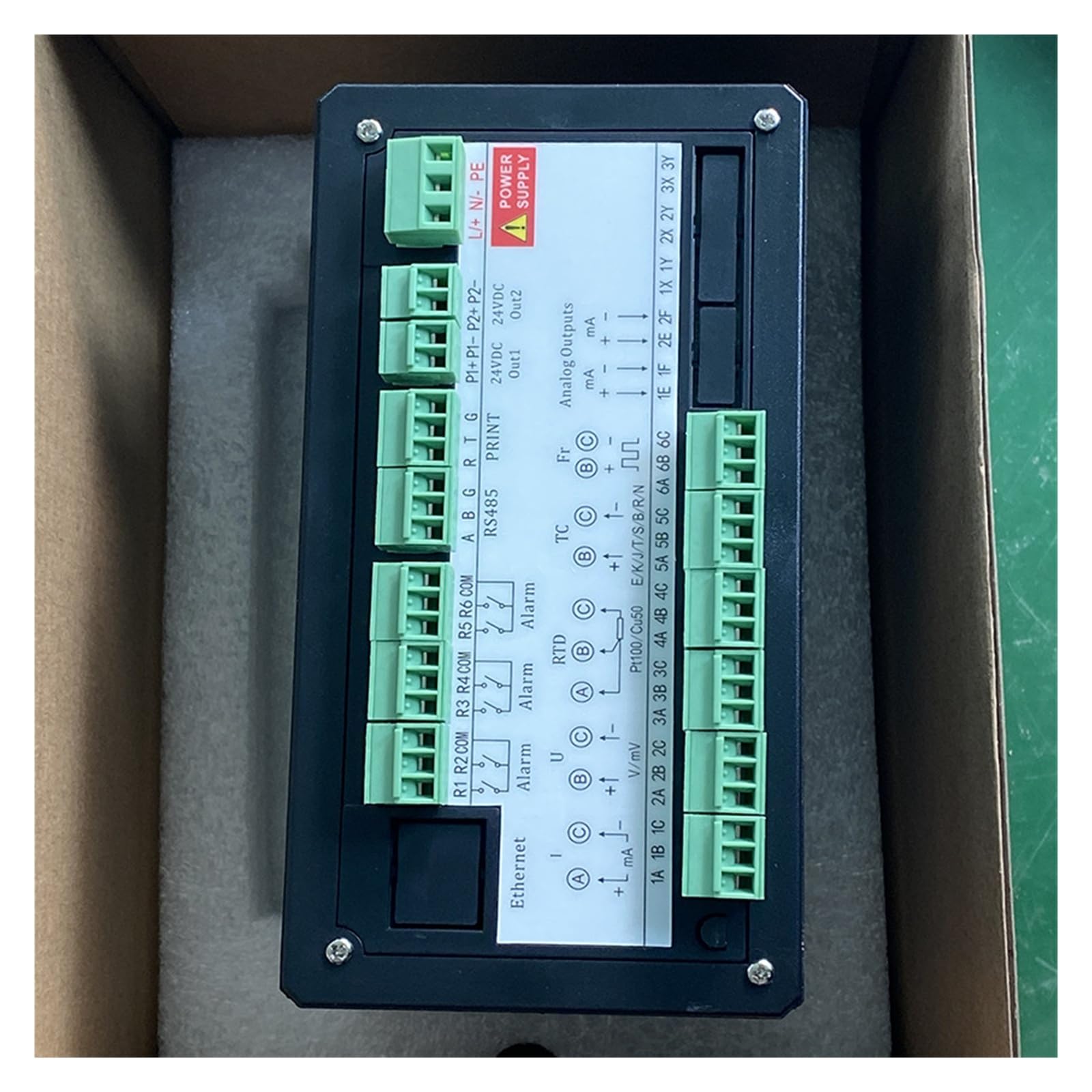 Registratore di dati grafico Temperatura PT100 KJ 4-20mA Datalogger multicanale Data logger analogico(6 Channels RS485)