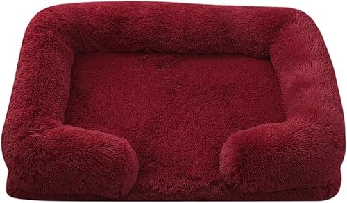 Miniatura 20 de Camas ortopédicas para perros de gran tamaño con forro impermeable y parte inferior antideslizante, cama rectangular lavable para perros y gatos