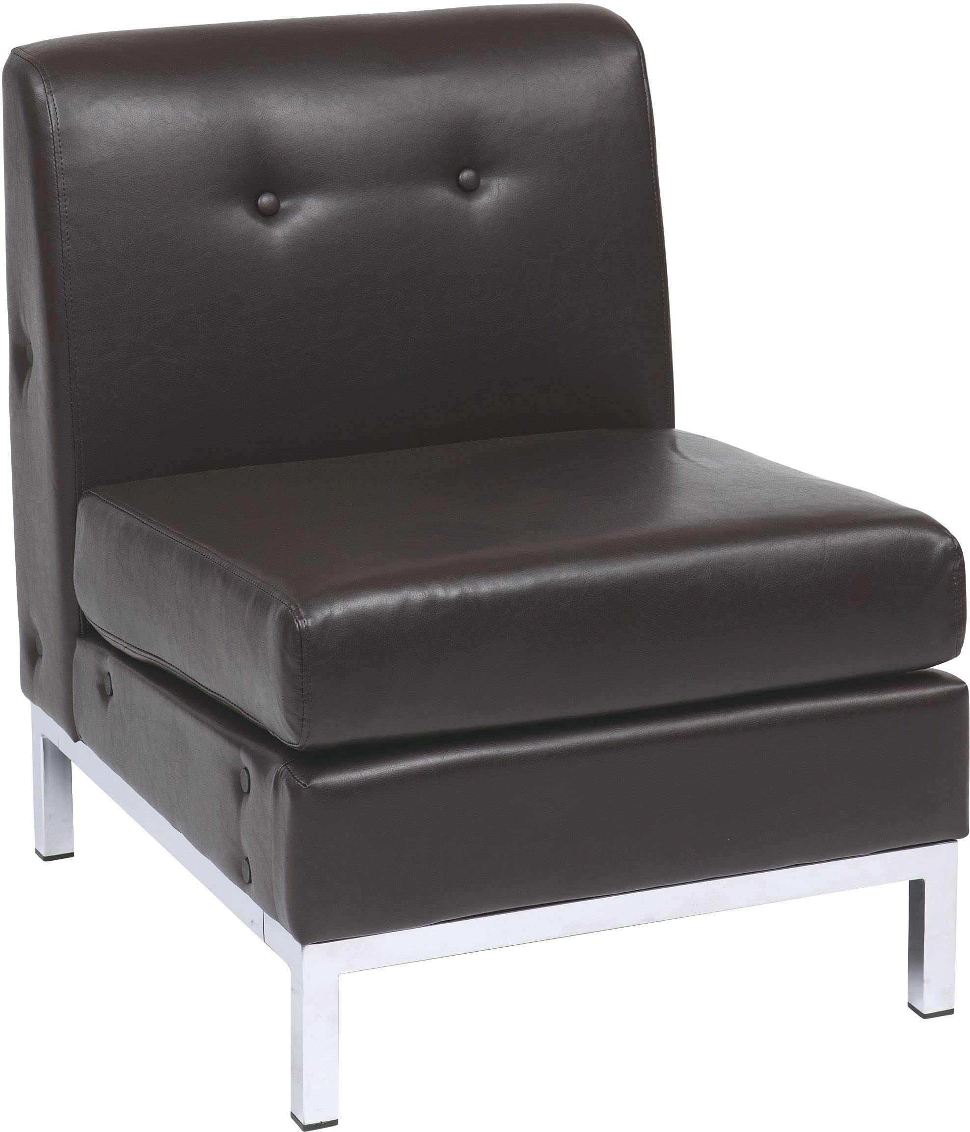 Ave Six Wall Street - Sillón De Piel Sintética Con Base Cromada