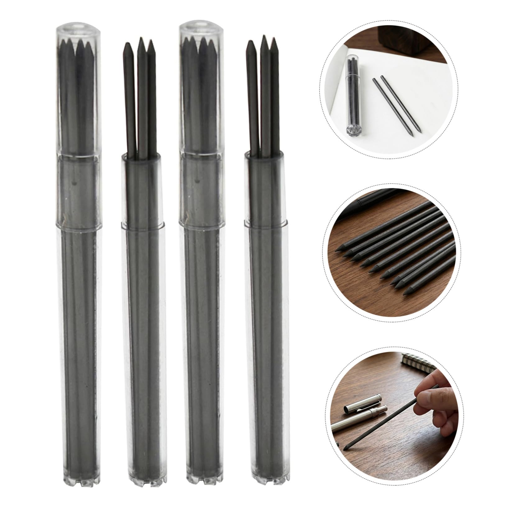 800 Unidades Puntas de Lápiz Mecánico 2.0mm Hb Color Negro Líneas Oscuras Consistentes y Resistencia a Roturas para Escritura y Dibujo Profesional