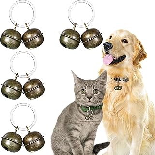 4 Sets Bells for Dog Collars, 20mm Dog Bells for Collar Cat Bell Brass Dog Bell Extra Loud Dog Bell Loud Cat And Dog Bells for Dogs Cats Pet Harness Training Collar Decoration