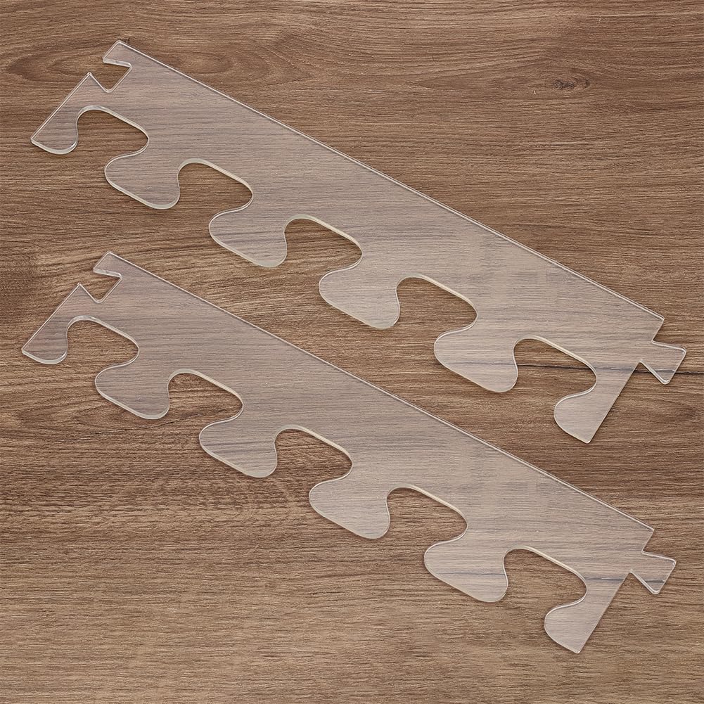 Gabarit de défonceuse en acrylique 9,9 x 49,1 cm pour gabarit de découpe bois - 2 pièces