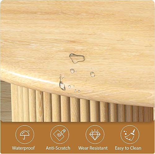 Miniatura 4 de LEVNARY Escritorio pequeño curvado de 54.3 pulgadas, escritorio ejecutivo de madera con patas estriadas resistentes, escritorio moderno de lujo para