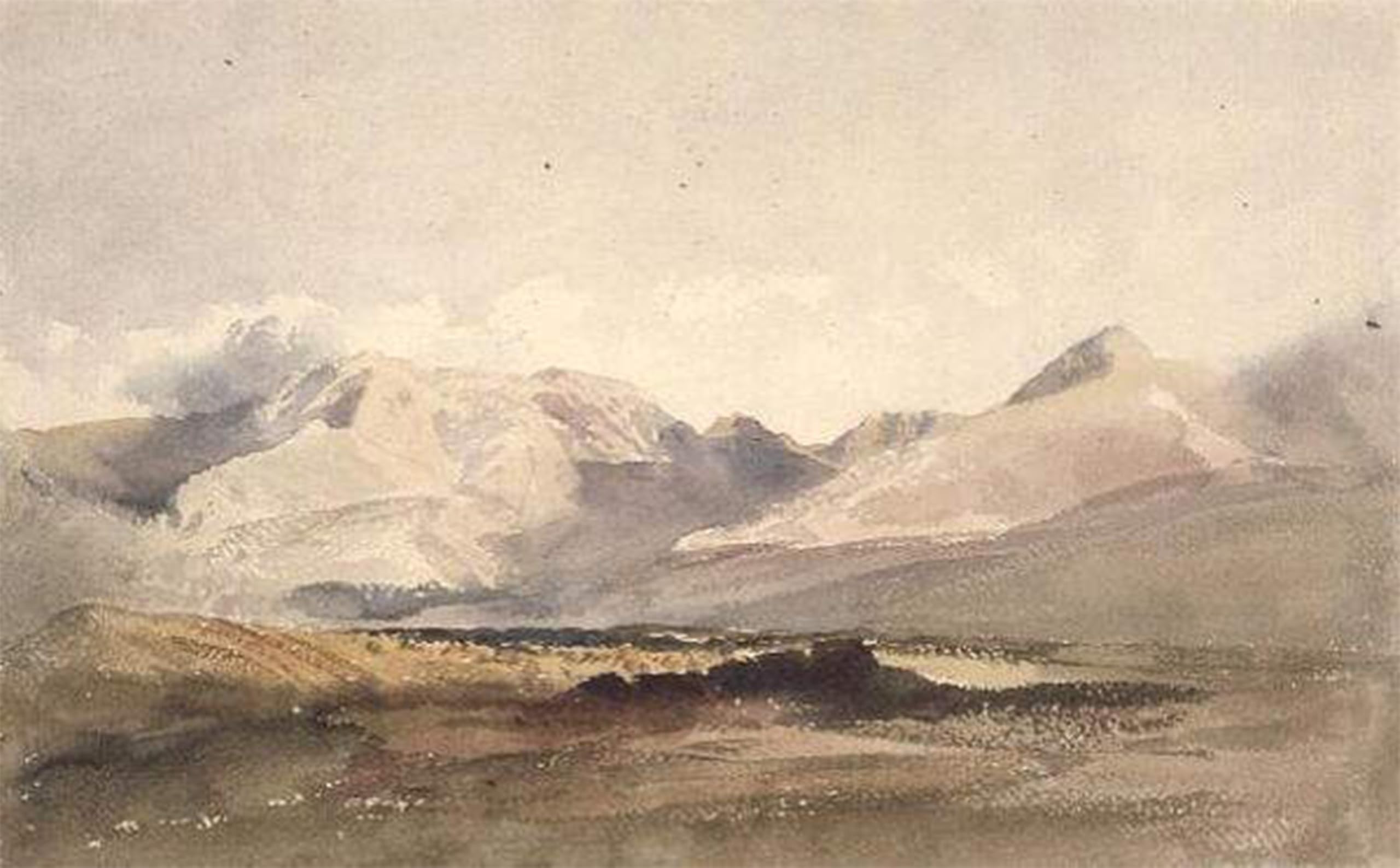 ARTXLXXBN Famous Art Print Poster Vintage Wall Art Mountain Scene Westmorland by Peter De Wint Canvas Art Poster for Home Decor 60x90cm