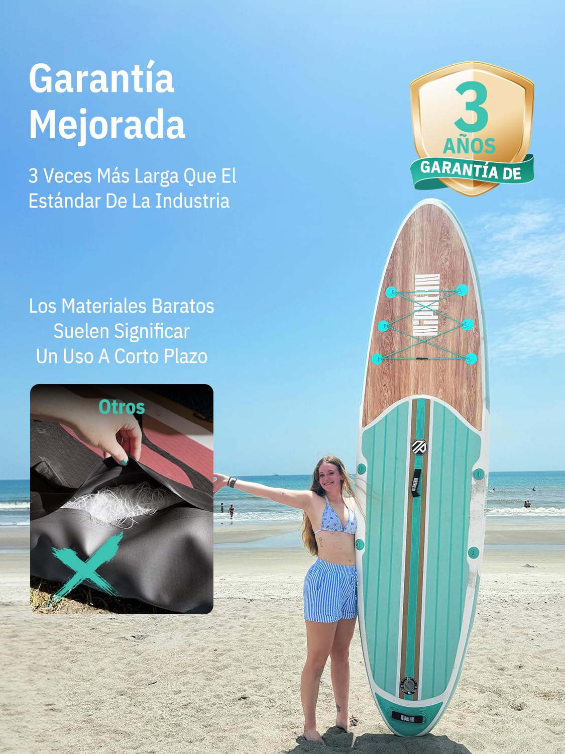 Niphean Tabla Paddle Surf Hinchable para Adultos con Todos los Accesorios, 320cm Paddle Surf Hinchable para Todos los Niveles, Sup Capacidad 200kg para 2 Personas, Stand up Paddle Board con Asiento