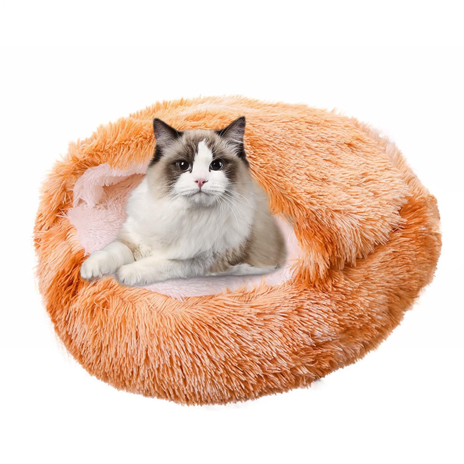 Genérico Camas para Gatos para Gatos de Interior - Camas para Mascotas para,Casa para con Fondo Antideslizante, Cama de Felpa Suave para Perros, Cama Cueva para, Suministros para Mascot