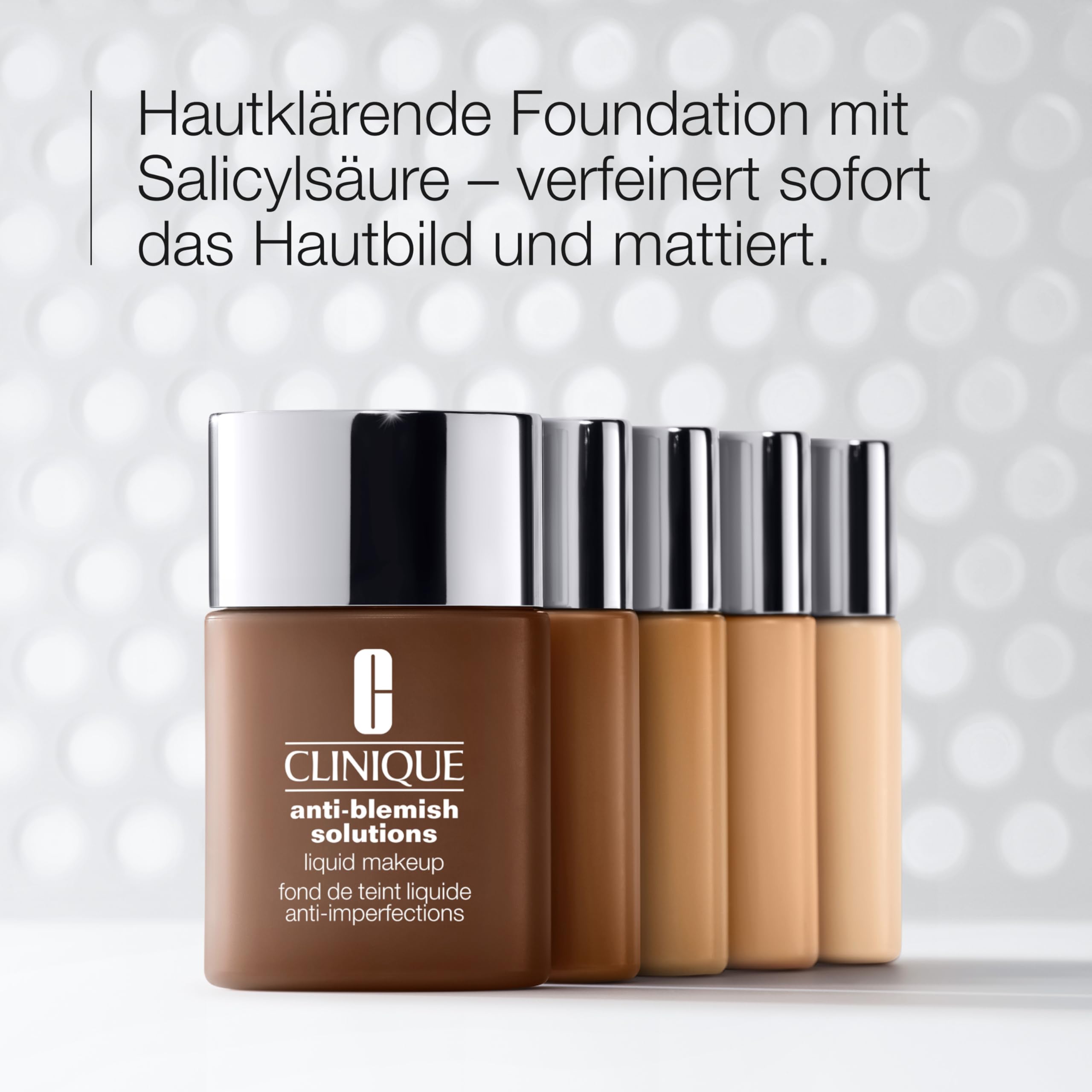 Clinique Anti-Blemish Solutions™ Liquid Makeup | Flüssige Foundation mit 0,5% Salicylsäure | Für Mischhaut bis ölige Haut | Mittlere Deckkraft & mattes Finish