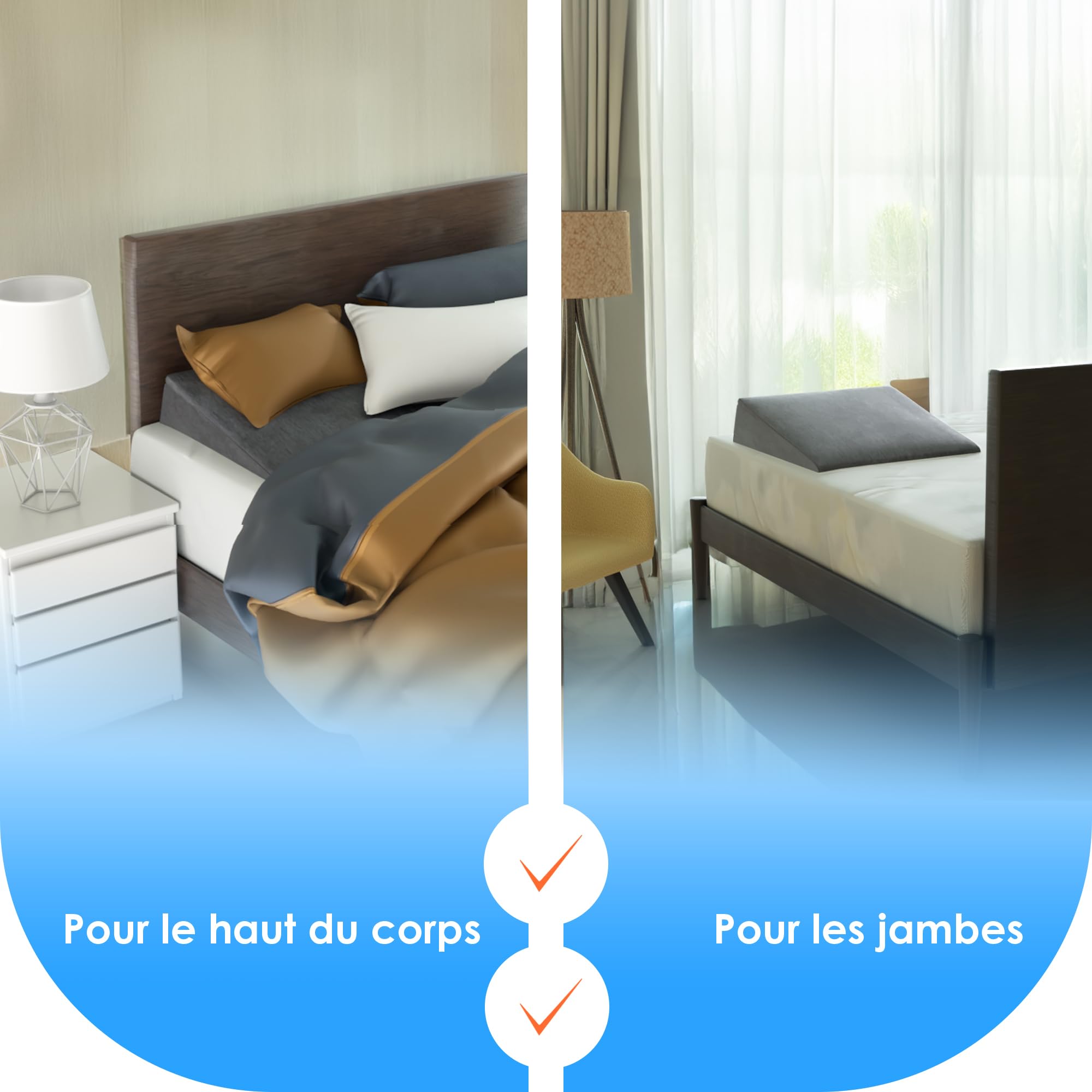 DYNMC you Coussin cale 80 cm – Soutien Ergonomique pour lit, canapé, Dos, Jambes ou Assise – Coussin Confortable pour Adultes (Gris, 80 cm)