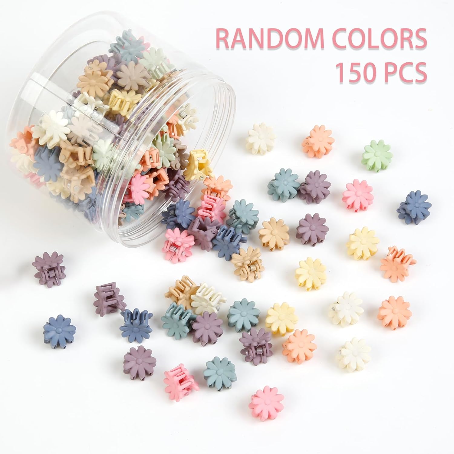 150Pcs Mini Daisy Flower Hair Clips for Women Cute Small Hair Clip Colorful Baby Hair Clips Mini Claw Clips Toddler Hair Accessories for Girls - Image 4