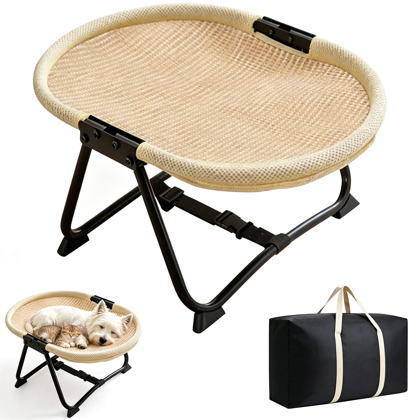Lit pour chien et chat respirant Nexoria pour camping et jardin