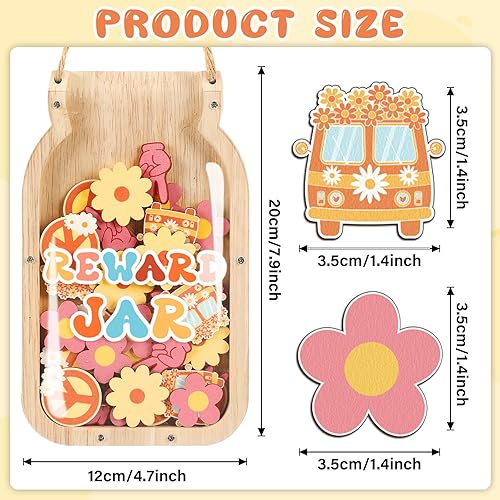 Miniatura 2 de Groovy - Tarro de recompensa para niños, entrenamiento para ir al baño, tabla de recompensas de entrenamiento de comportamiento y tabla de tareas,