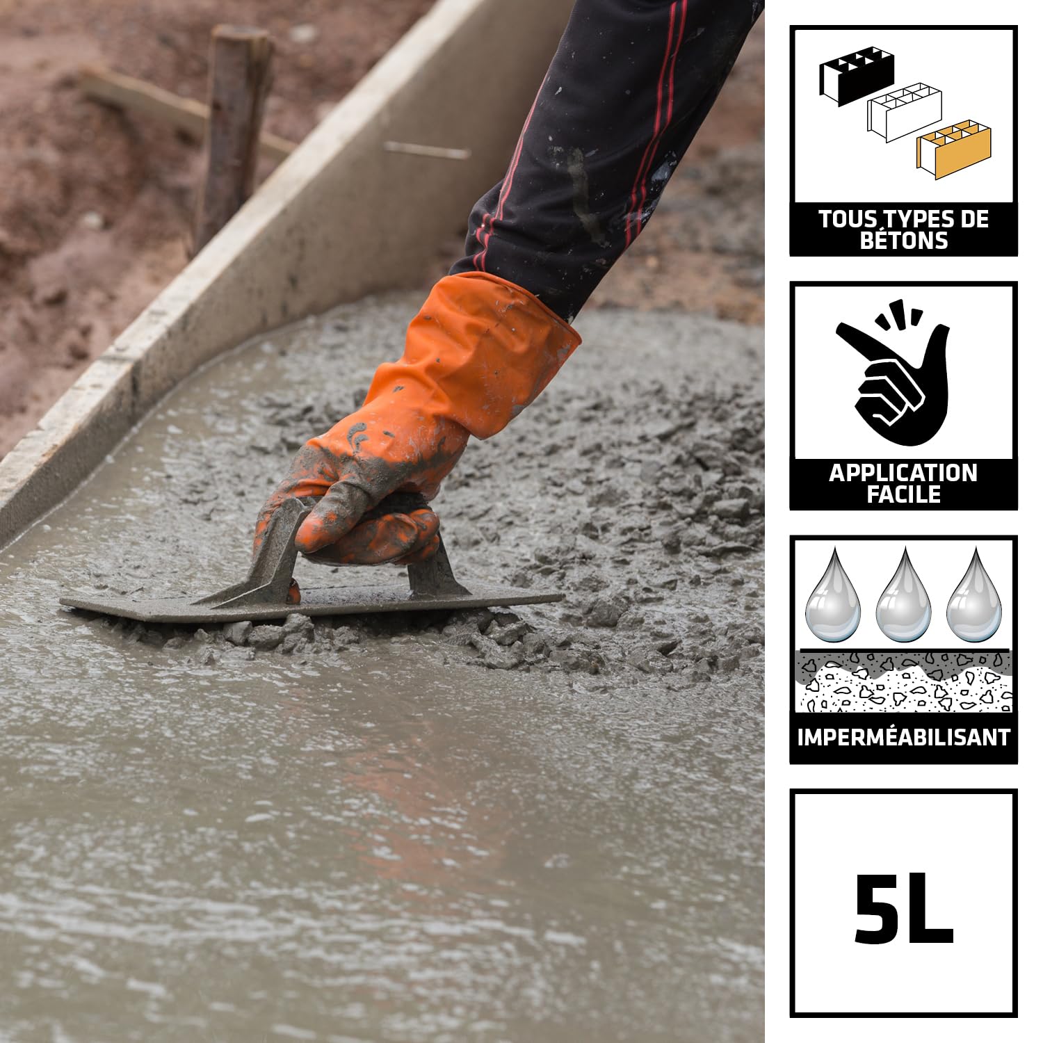SIKA - Superplastifiant béton et mortier - SikaCem Fluidifiant - 5L | Améliore la maniabilité du béton - Réduit l’eau de gâchage - Augmente les résistances mécaniques - Améliore la durabilité