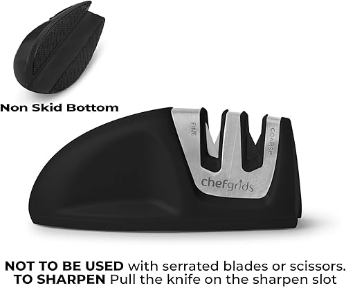 Miniatura 9 de Super Grip Knife Set with Knife covers, Multi-Purpose Kitchen Scissor and Two Stage Sharpener  12-piece Non Stick Kitchen Knives set, Black