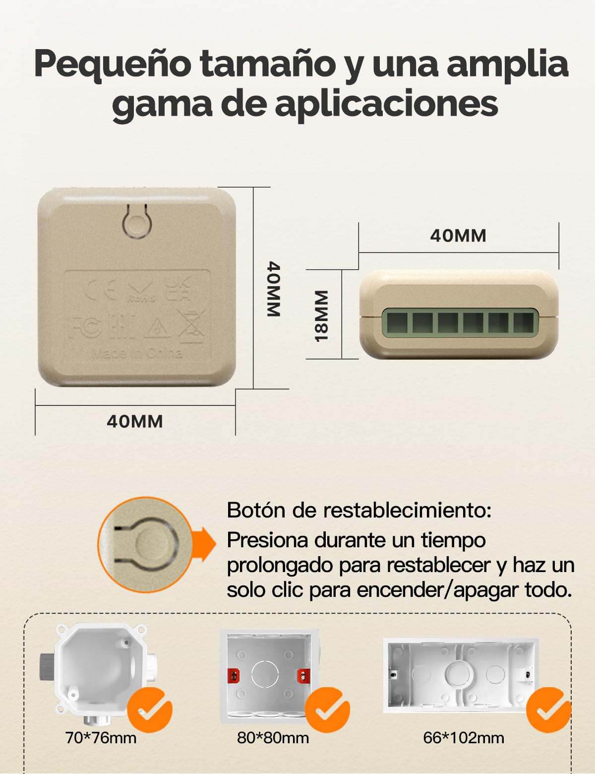 MOES Interruptor Inteligente, Matter WiFi | Módulo DIY para Interruptor Inteligente, Requiere Línea Neutra, Programación de Encendido/Apagado, Compatible, Alexa/Apple
