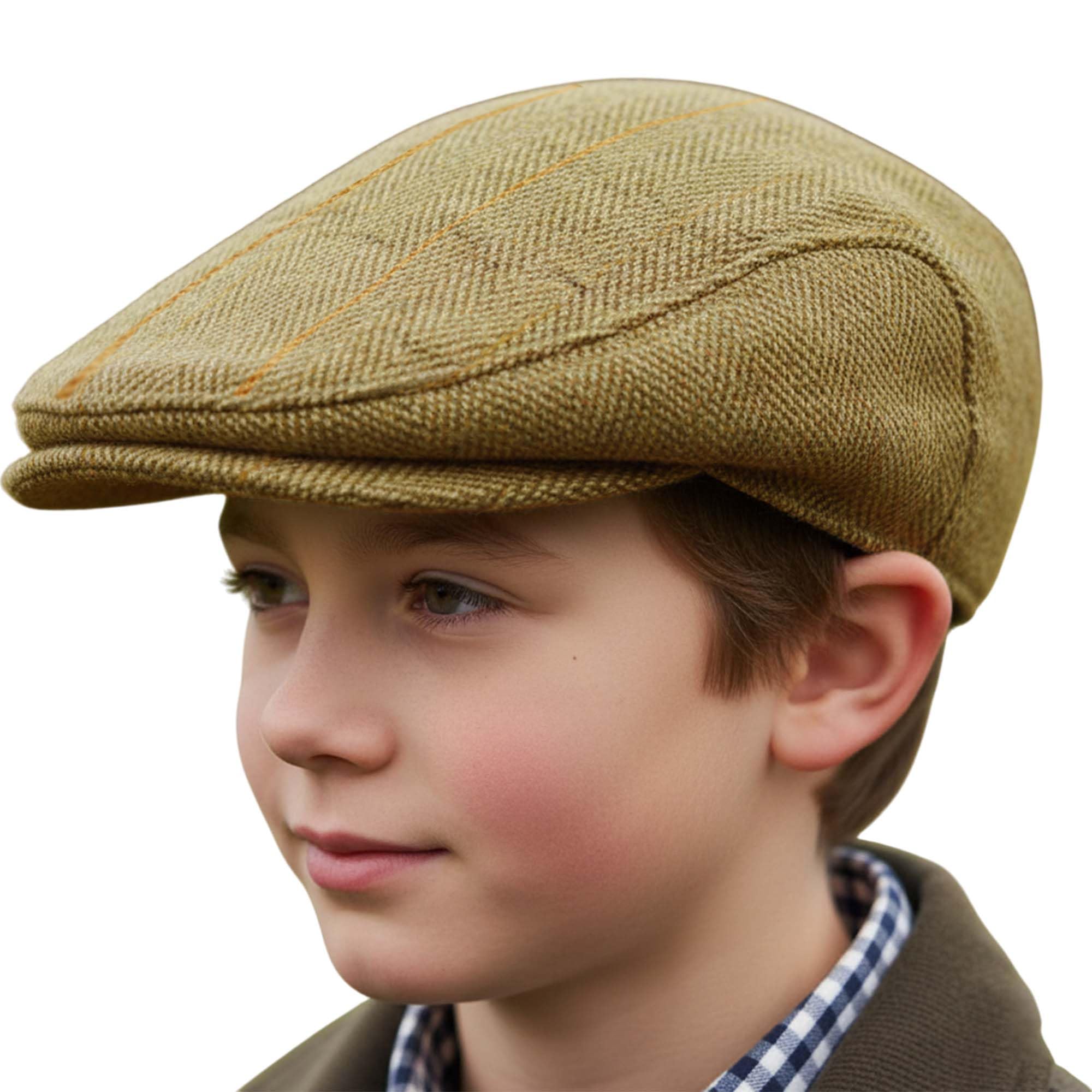 Game Technical Apparel Kids Derby Tweed Flat Cap Teflon Coated Hat (50cm)