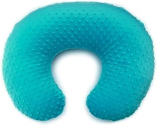 KiddyKlouds Nursing Pillow Slipcover - Breastfeeding Pillow Cover. Minky Fabric (Aqua)