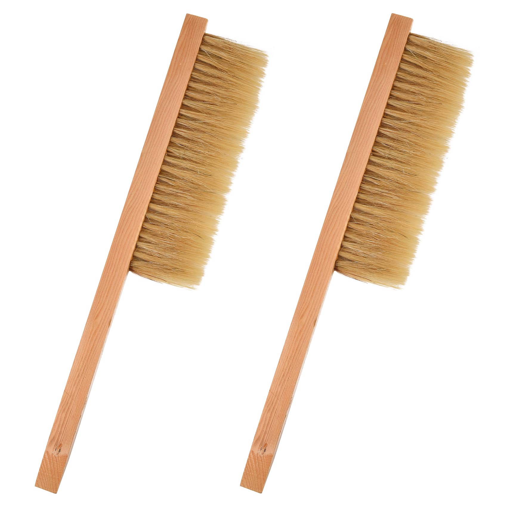 2 Pieces Beekeeping Brush Beehive Cleaning Tool Beekeeper Tool Bee Brush with Wooden Handle