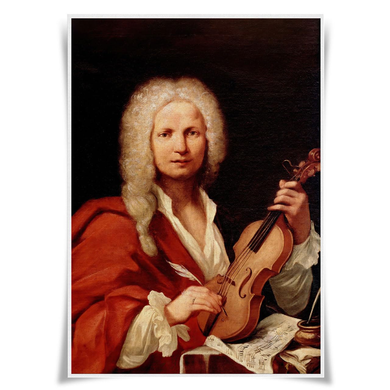 Nice Captain 11 Antonio Vivaldi Top 50 Classical Composers Portrait Poster Musician A3 Prints Wall Art Decor (11 Antonio Vivaldi)