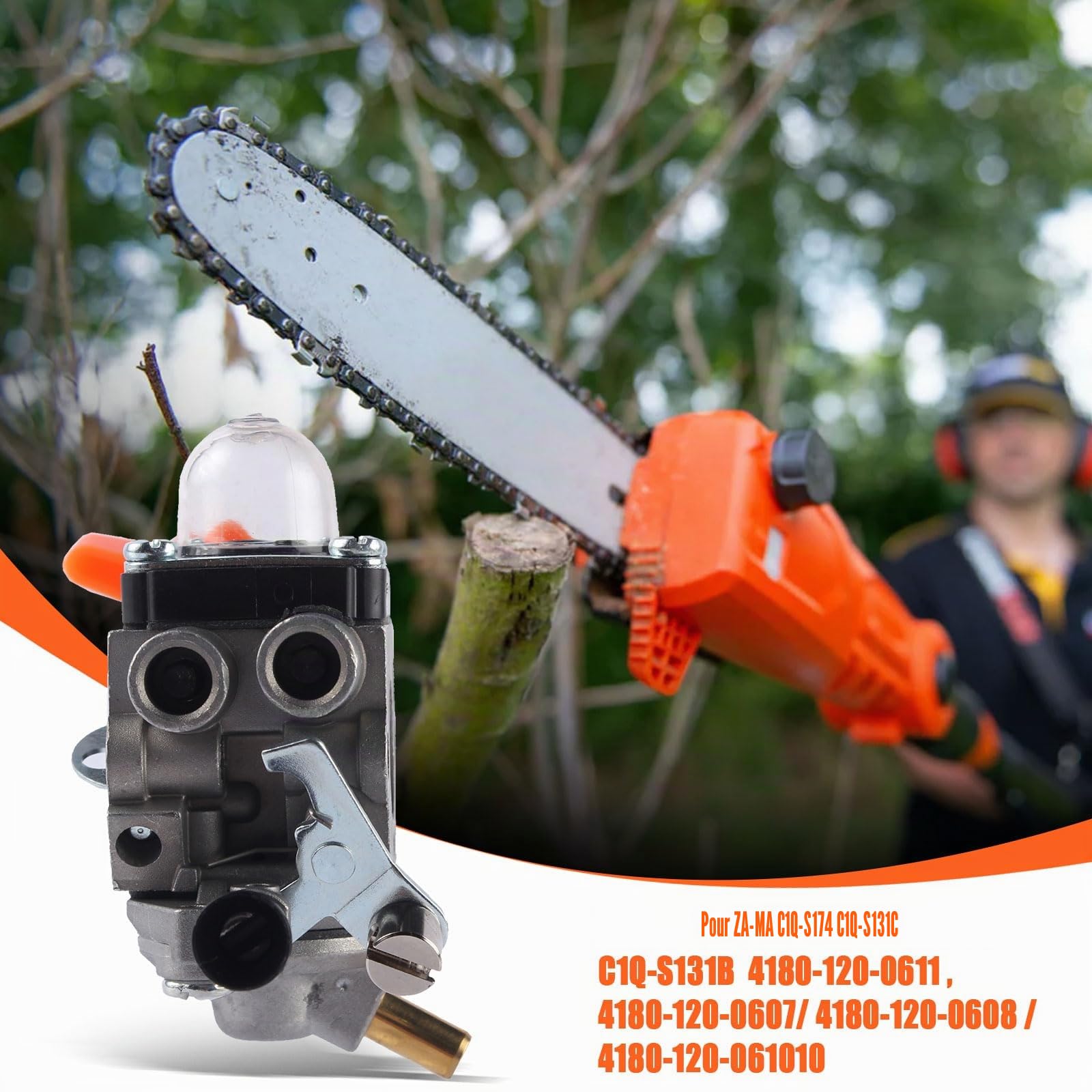Carburateur FS90R C1Q-S174, Carburateur pour Stihl FS87 FS90 FS100 FS110R KM90 KM90R KM110R KM130R HT100 HT101 avec kit de réglage