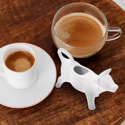 Miniatura 8 de Salsa de porcelana para vaca, crema de cerámica para café, jarra para servir, jarra de salsa en forma de animal, florero para cocina, cafeterías,