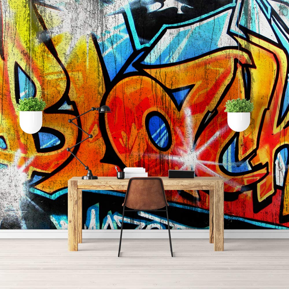 wall26 Wall Mural Simple and Mysterious Graffiti Art Removable