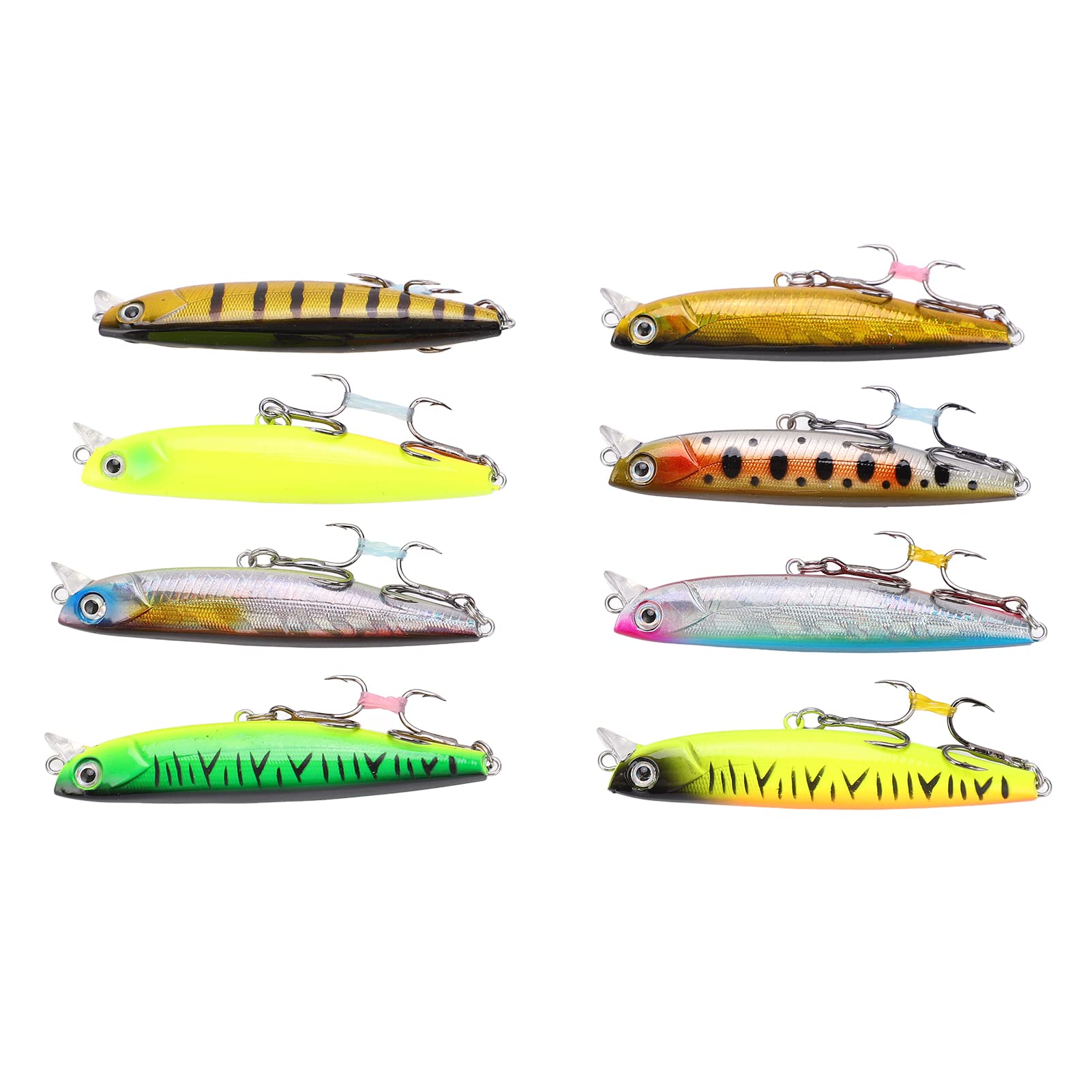 8pcs 8cm 14g señuelos de Pesca de Minnow hundiendo cebos Duros Set súper Largos vibrios de vibrería de la Trucha de Graves