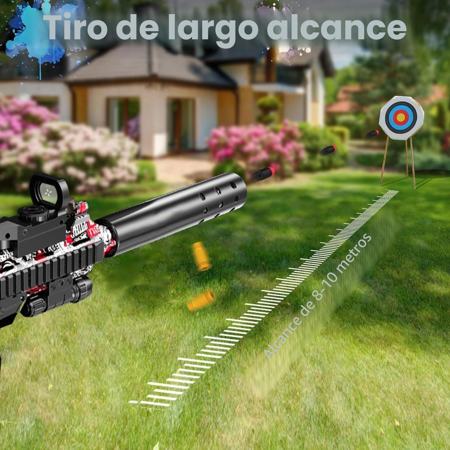 Pistola de Juguete M416 Suave - Pistola de Espuma Con Munición para Niños - 6 Regalos Infantiles