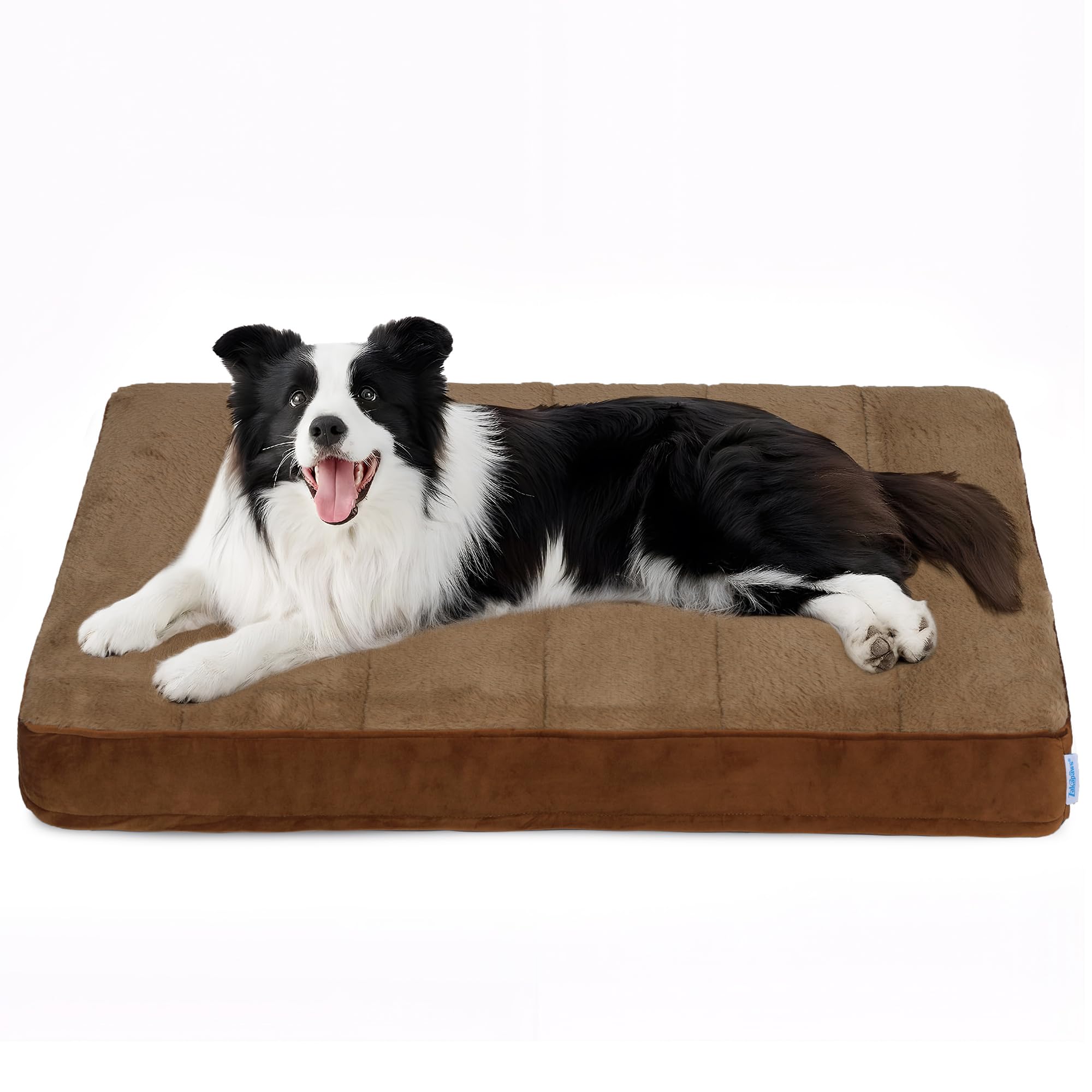 Dog Bed for Large Dog - Orthopedic Pet Beds with Memory Foam, Waterproof Removable Washable Cover with Non-Slip Bottom, Khaki, 35" L x 23" W x 3" H - image 7