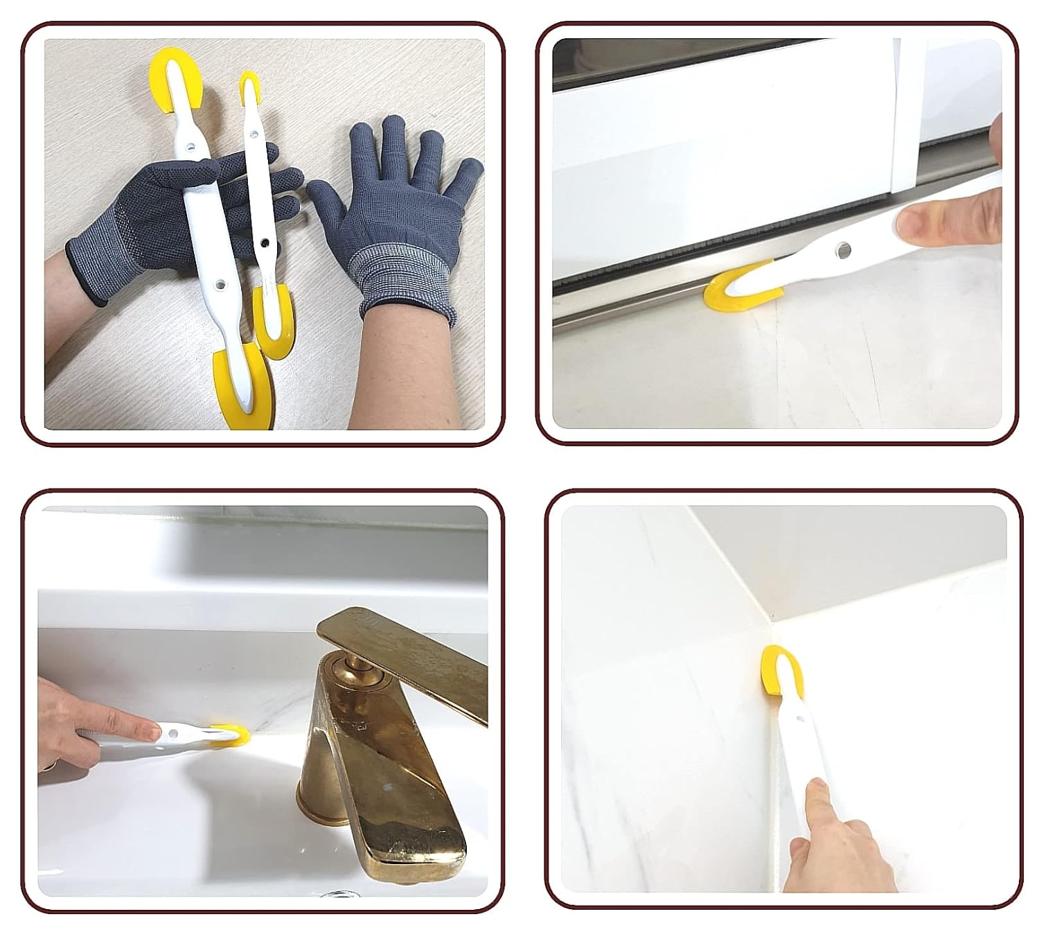 Caulk Caulking Silicone Sealant Finishing Tool (4-Size) - Ideal for DIY, Waterproofing, Grouting thumbnail